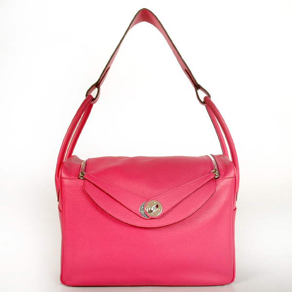 1056PS Hermes Lindy Bag in pelle 34 clemence a Peach con Silver